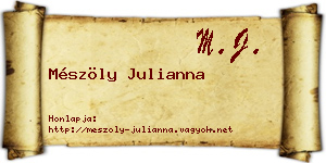 Mészöly Julianna névjegykártya